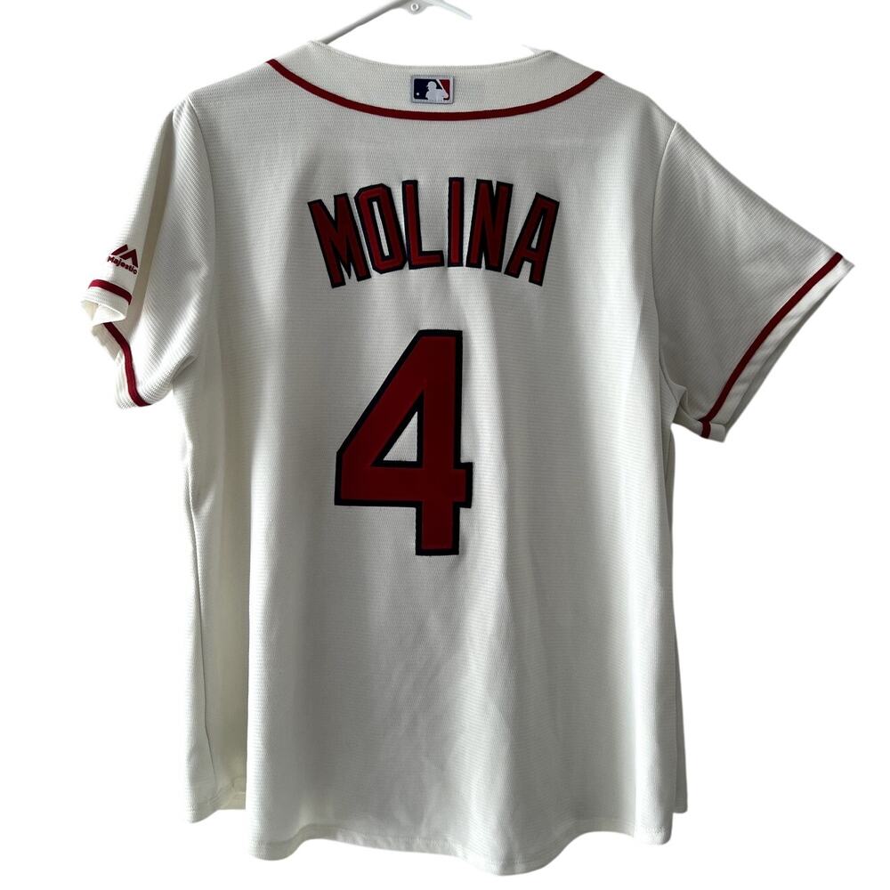 Yadier Molina St. Louis Cardinals MLB Majestic Cool Base Youth 2XL Button Jersey